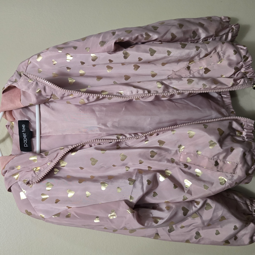 paper tee Pink Heart Kids Jacket